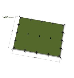 Tarp XL  4.5mx3m vert olive DD  Hammocks