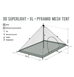DD Tente super Light Pyramide XL + Mesh ( XL)