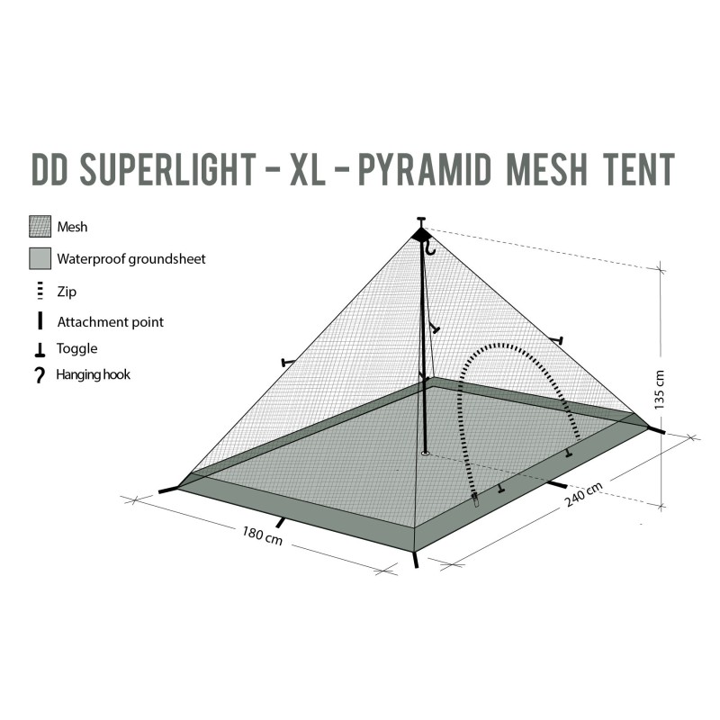 Super Light XL Pyramid Tent Mesh