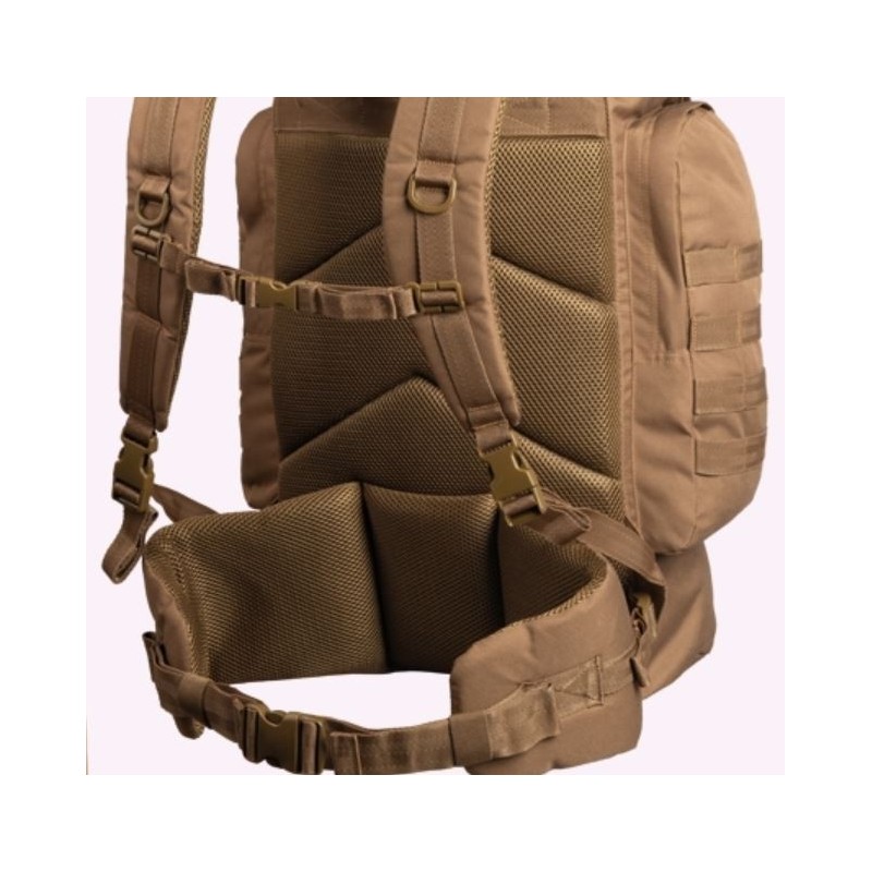 Sac à dos de combat BW   65 litres génération 2 couleur coyote détail ceinture ventrale