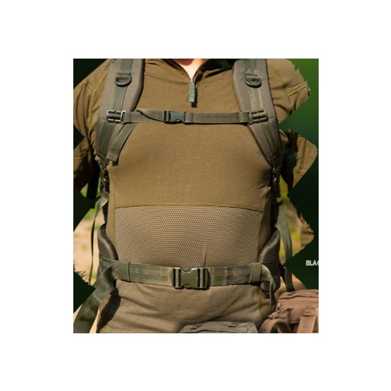 Sac à dos de combat BW   65 litres génération 2 couleur coyote detail sangle de poitrine