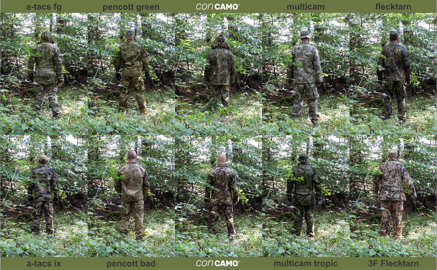 comparatif camouflages