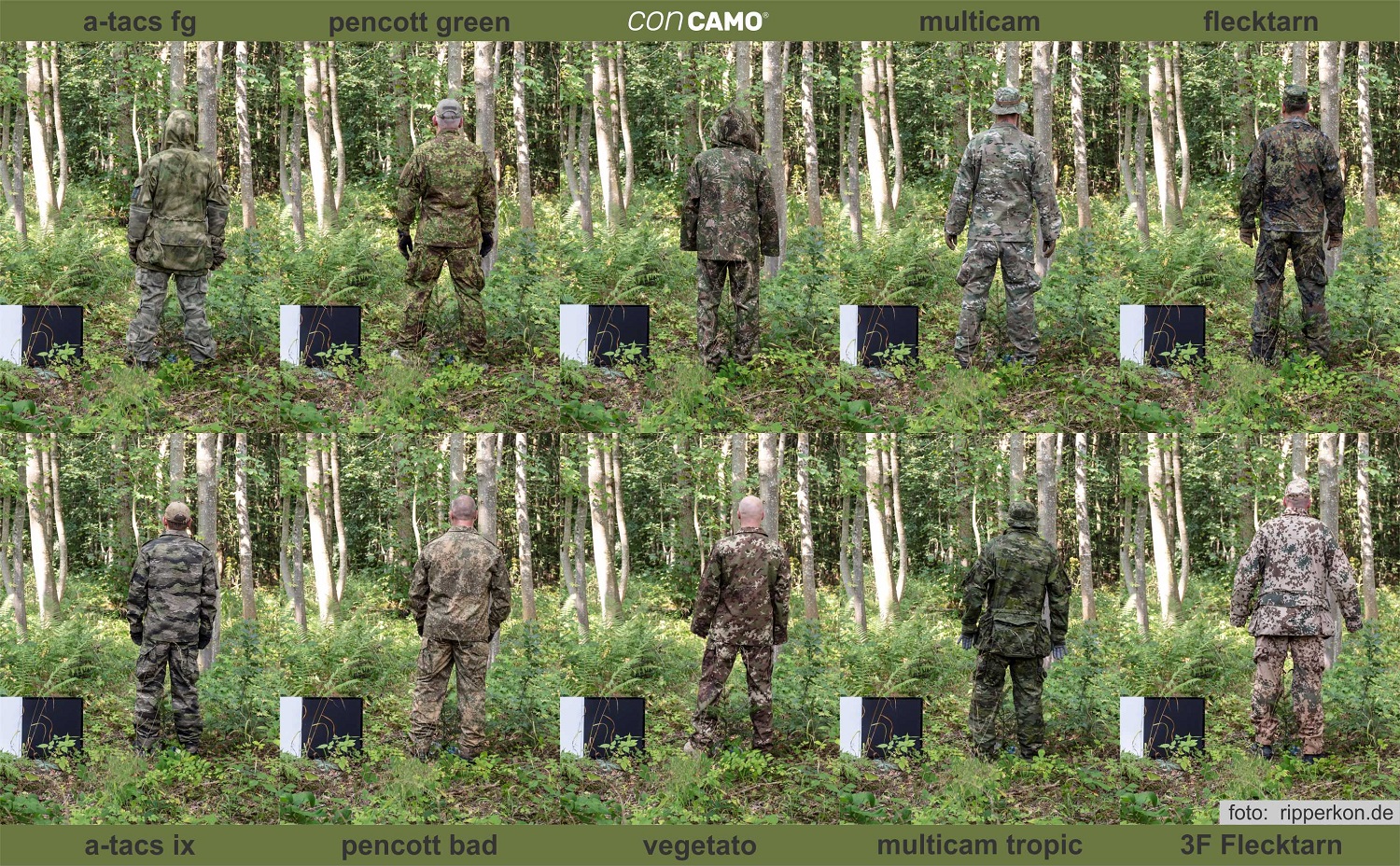 comparatif camouflages